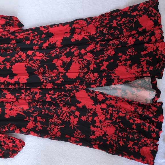 Closet London Women's Pink & Black Floral Long Sleeve Maxi Dress Size‎ 10 - Picture 3 of 7